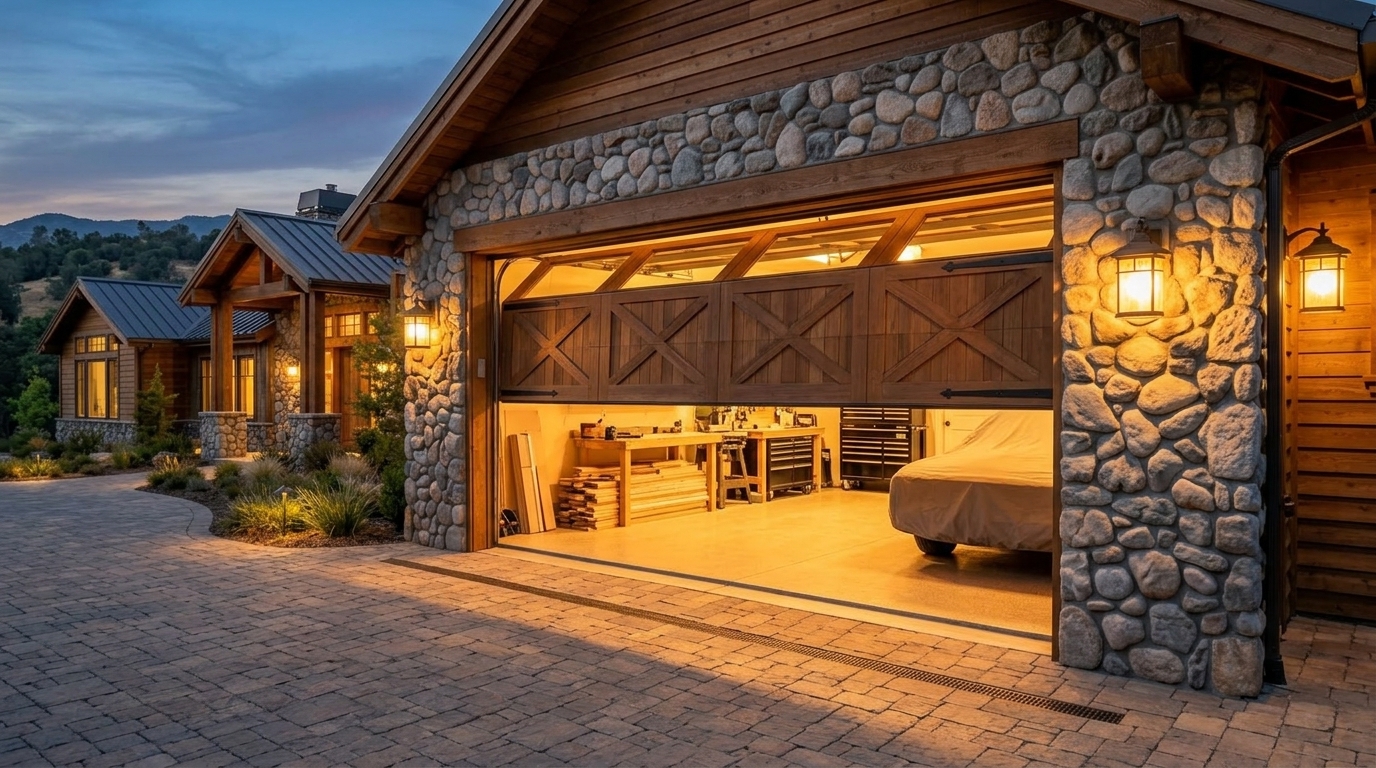 Orangevale Garage Door Service Garage Door Gliding Open Revealing Warm Illuminated Interior